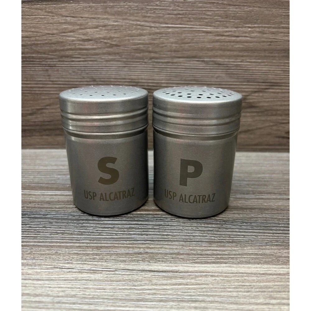 USP Alcatraz Salt And Pepper Shakers Stainless Steel
